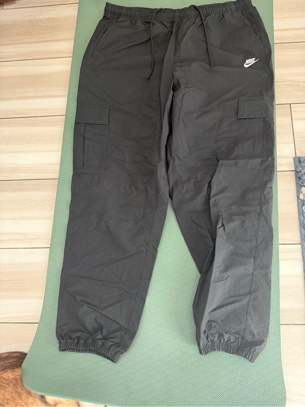 NWT Nike Black Cargo Joggers with Elastic Cuffs
